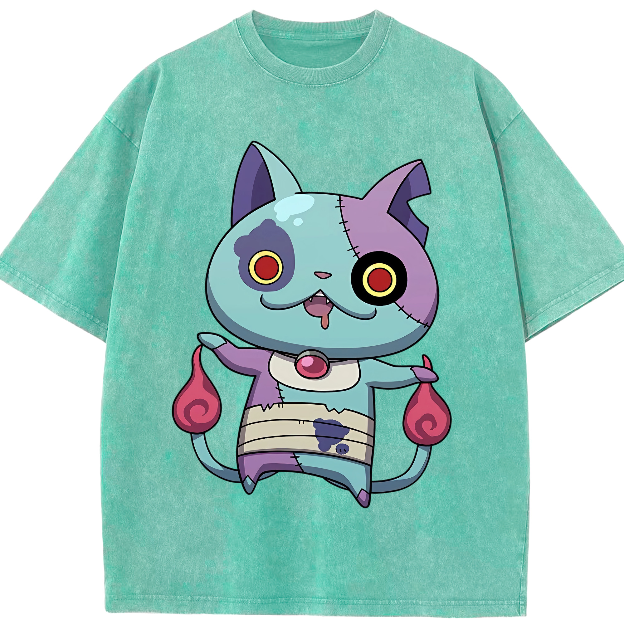 （画像用） 妖怪ウォッチ Yo-kai Watch 綿100% ヴィンテージ風 半袖Tシャツ（フロントプリント）